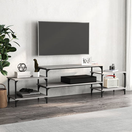 Tv-bänk grå sonoma 197x35x52 cm konstruerat trä