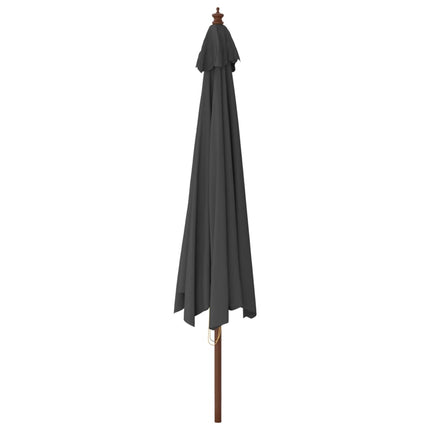 Parasoll med trästång 400x273 cm antracit