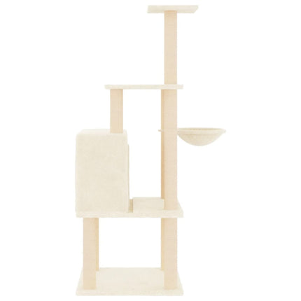 Klösträd med sisalpelare gräddvit 132 cm