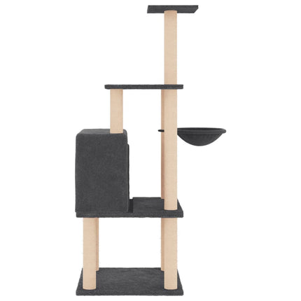 Klösträd med sisalpelare mörkgrå 132 cm