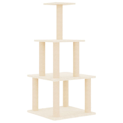 Klösträd med sisalpelare gräddvit 111 cm