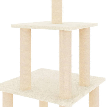 Klösträd med sisalpelare gräddvit 111 cm