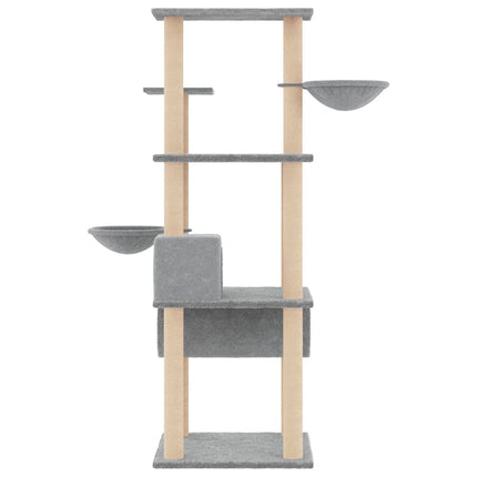 Klösträd med sisalpelare ljusgrå 141 cm