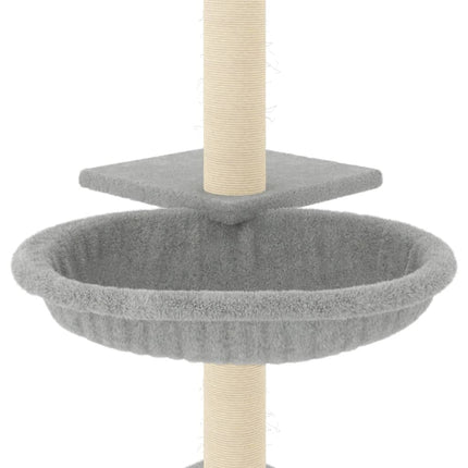 Klösträd med sisalpelare ljusgrå 72 cm