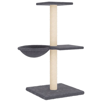 Klösträd med sisalpelare mörkgrå 72 cm
