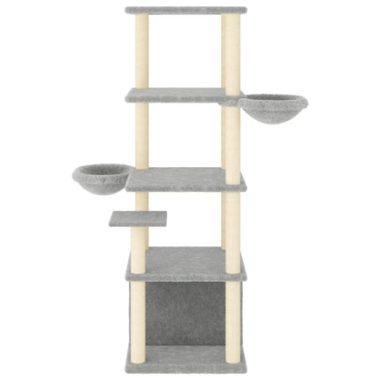 Klösträd med sisalpelare ljusgrå 147 cm
