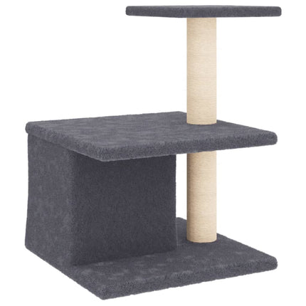 Klösträd med sisalpelare mörkgrå 48 cm