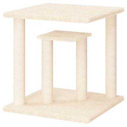 Klöspelare med plattform gräddvit 50 cm