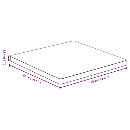 Bordsskiva 60x60x2,5 cm bambu