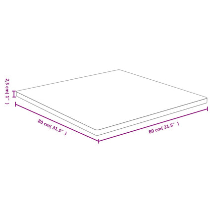 Bordsskiva 80x80x2,5 cm bambu