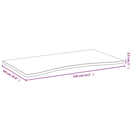 Bordsskiva 110x60x2,5 cm bambu