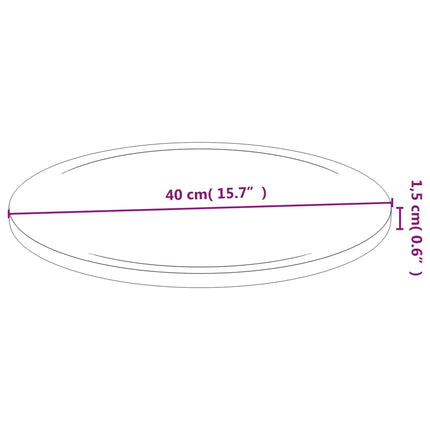 Skärbrädor 6 st Ø40x1,5 cm bambu