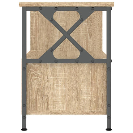 Tv-bänk sonoma-ek 90x33x45 cm konstruerat trä & järn