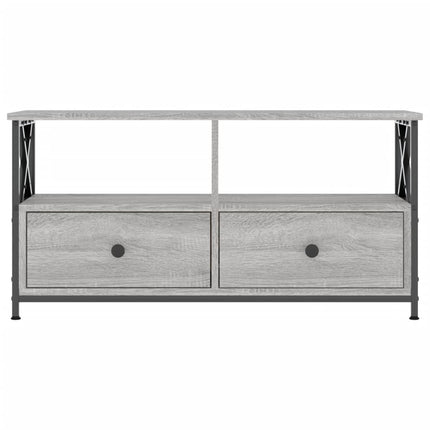Tv-bänk grå sonoma 90x33x45 cm konstruerat trä & järn