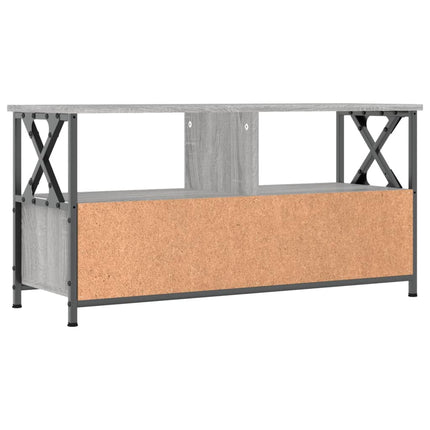 Tv-bänk grå sonoma 90x33x45 cm konstruerat trä & järn