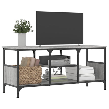 Tv-bänk grå sonoma 100x35x45 cm konstruerat trä & järn