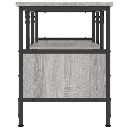 Tv-bänk grå sonoma 100x35x45 cm konstruerat trä & järn
