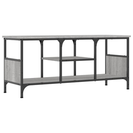 Tv-bänk grå sonoma 100x35x45 cm konstruerat trä & järn