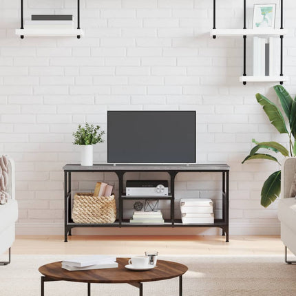Tv-bänk grå sonoma 100x35x45 cm konstruerat trä & järn