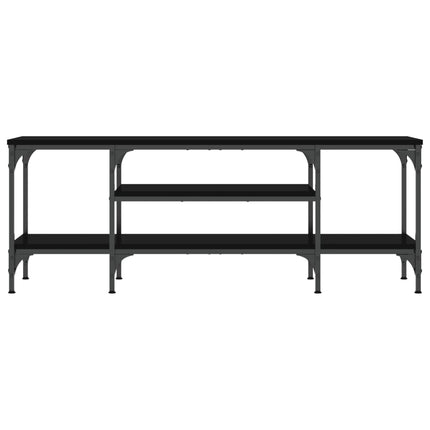 Tv-bänk svart 121x35x45 cm konstruerat trä & järn