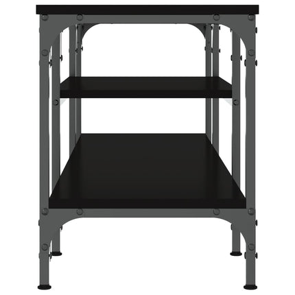 Tv-bänk svart 121x35x45 cm konstruerat trä & järn