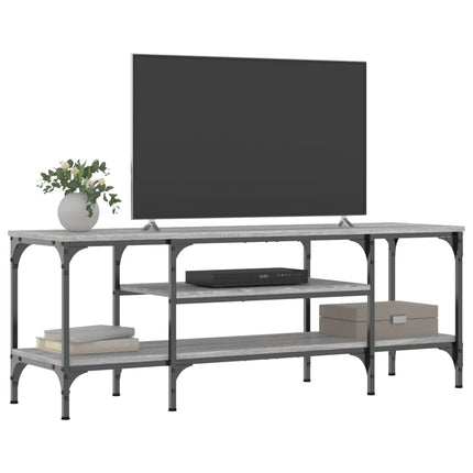 Tv-bänk grå sonoma 121x35x45 cm konstruerat trä & järn