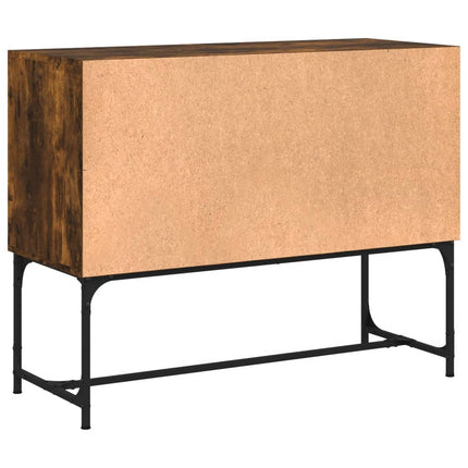 Skänk rökfärgad ek 100x40x79,5 cm konstruerat trä