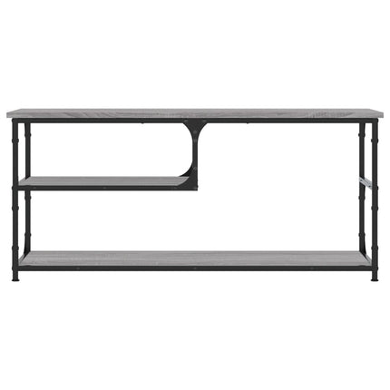 Tv-bänk grå sonoma 103x38x46,5 cm konstruerat trä och stål