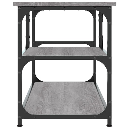 Tv-bänk grå sonoma 103x38x46,5 cm konstruerat trä och stål