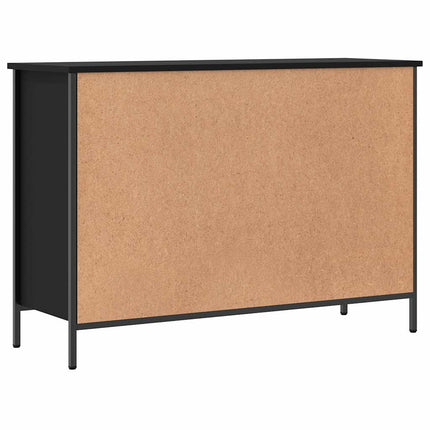 Skohylla svart 102x36x60 cm konstruerat trä
