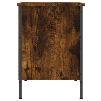 Skohylla rökfärgad ek 131x35x50 cm konstruerat trä