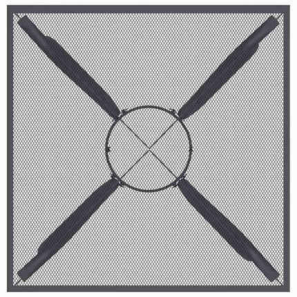 Trädgårdsbord antracit 50x50x72 cm stålnät