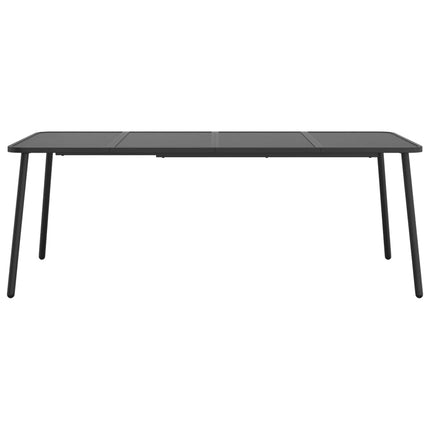 Trädgårdsbord antracit 200x100x71 cm stål