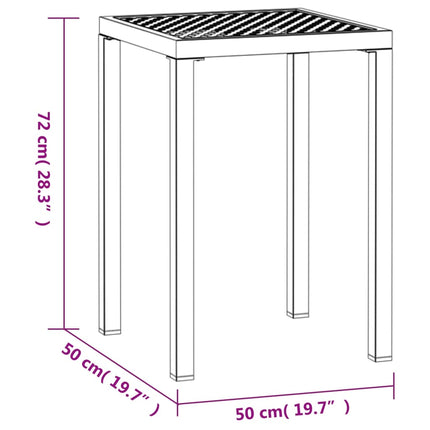 Trädgårdsbord antracit 50x50x72 cm stål