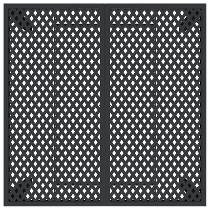 Trädgårdsbord antracit 100x100x72 cm stål