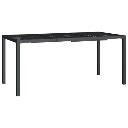 Trädgårdsbord antracit 165x80x72 cm stål