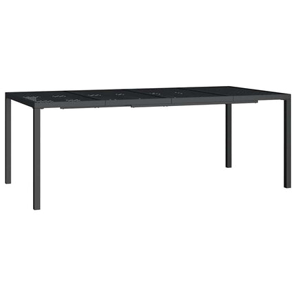 Trädgårdsbord antracit 200x100x72 cm stål
