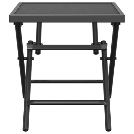Trädgårdsbord hopfällbart antracit 38x38x38 cm stålnät