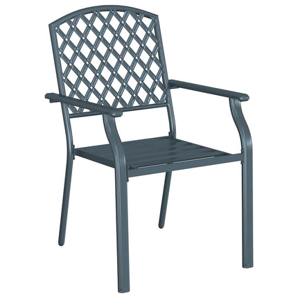 Trädgård Stol 4 pcs Antracit 56 x 65 x 89 cm Stål