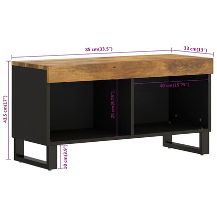 Tv-bänk 85x33x43,5 cm massivt mangoträ