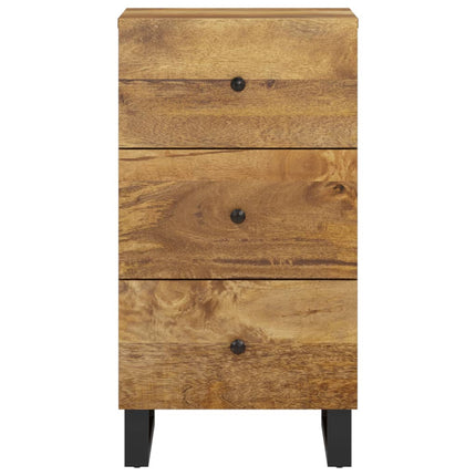 Skänk med 3 lådor 40x33,5x75 cm massivt mangoträ