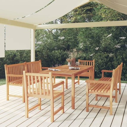 Matgrupp för trädgården 5 delar massiv teak