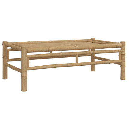 Loungegrupp 4 delar gräddvita dynor bambu