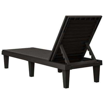 Solsäng svart 155x58x83 cm polypropylen