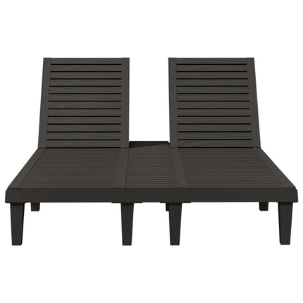 Solsäng dubbel svart 155x138x83 cm polypropylen