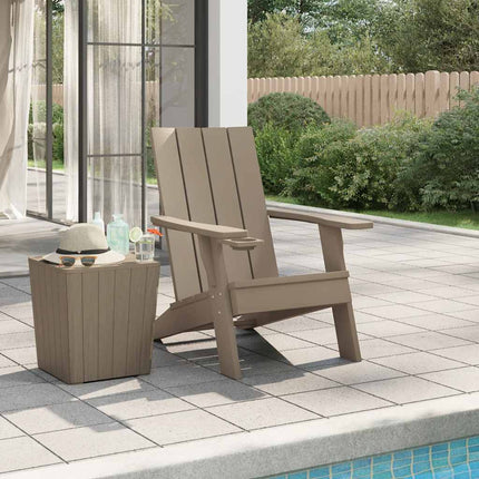 Däckstol för trädgården ljusbrun 75x88,5x89,5cm polypropylen