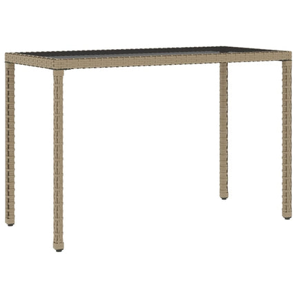 Matgrupp med dynor för trädgården 6 delar beige konstrotting