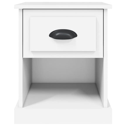 Sängbord 2 st vit 39x39x47,5 cm konstruerat trä