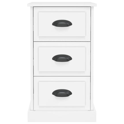 Sängbord vit 39x39x67 cm konstruerat trä