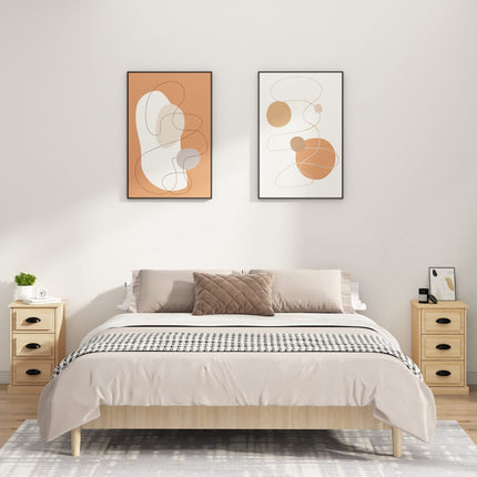 Sängbord sonoma-ek 39x39x67 cm konstruerat trä